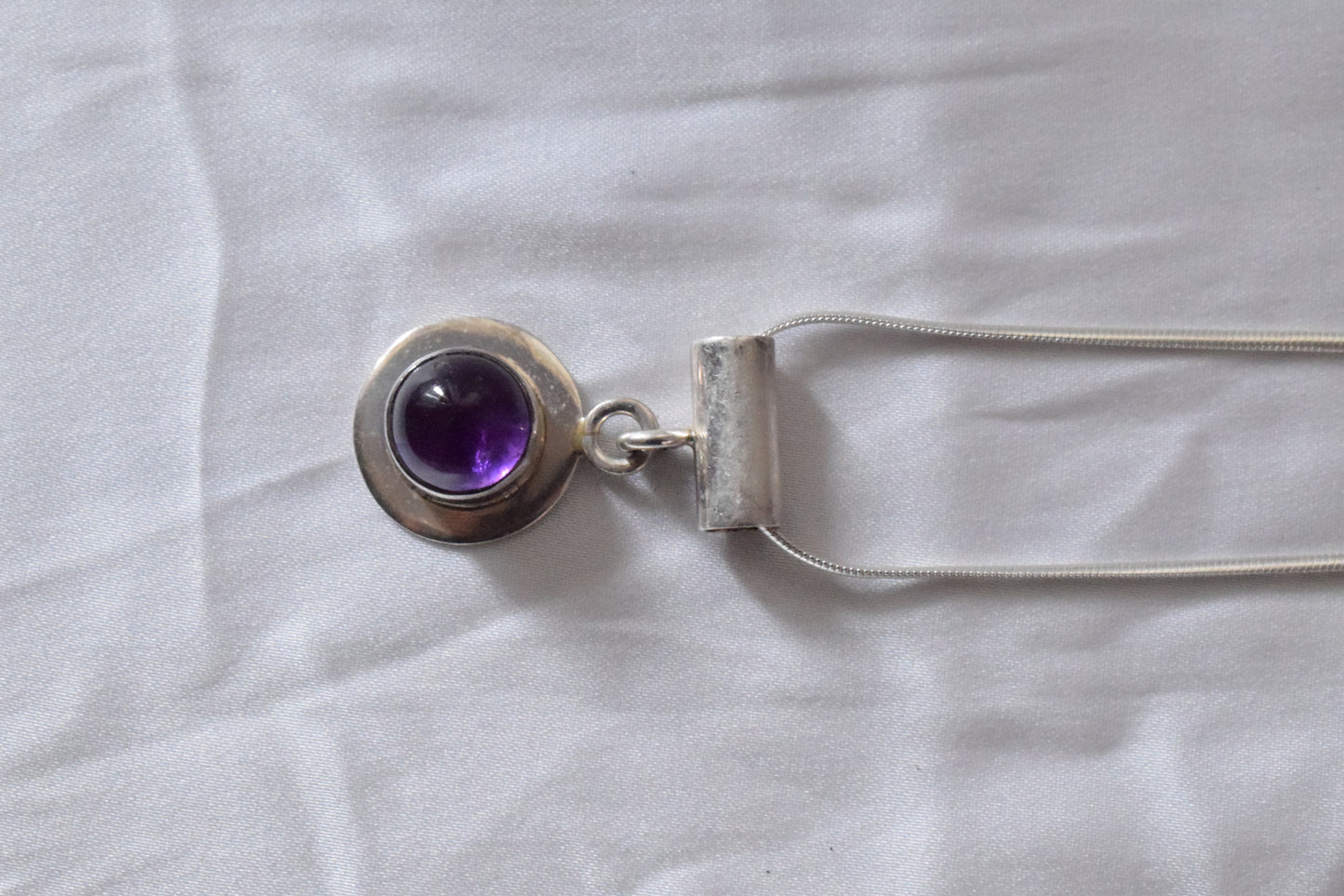 Amethyst Silver Pendant