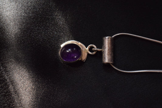 Amethyst Silver Pendant
