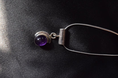 Amethyst Silver Pendant