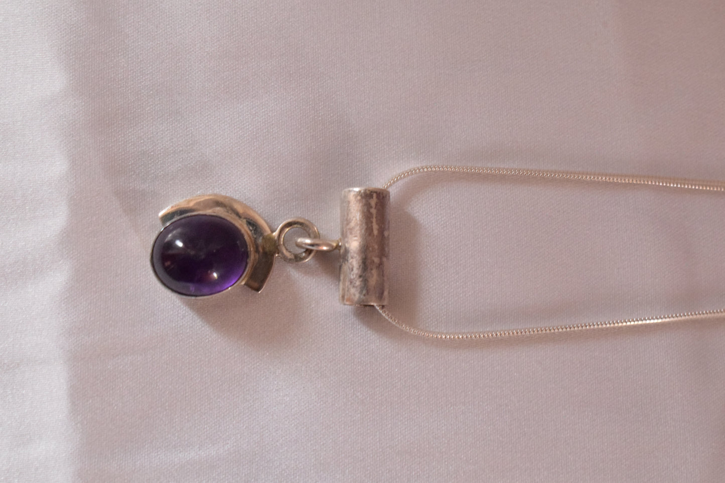 Amethyst Silver Pendant