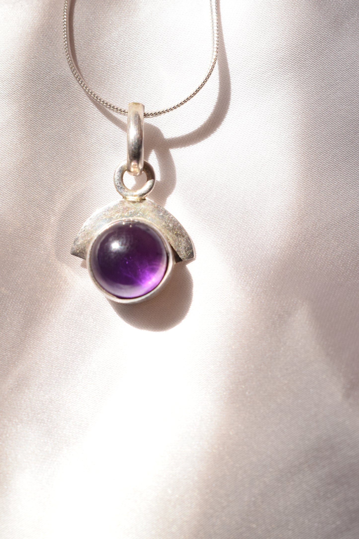 Amethyst Silver Pendant