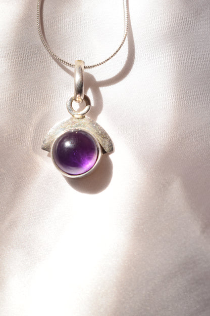 Amethyst Silver Pendant