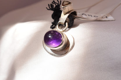 Amethyst Silver Pendant