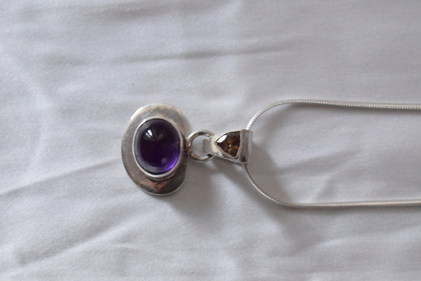 Amethyst Silver Pendant