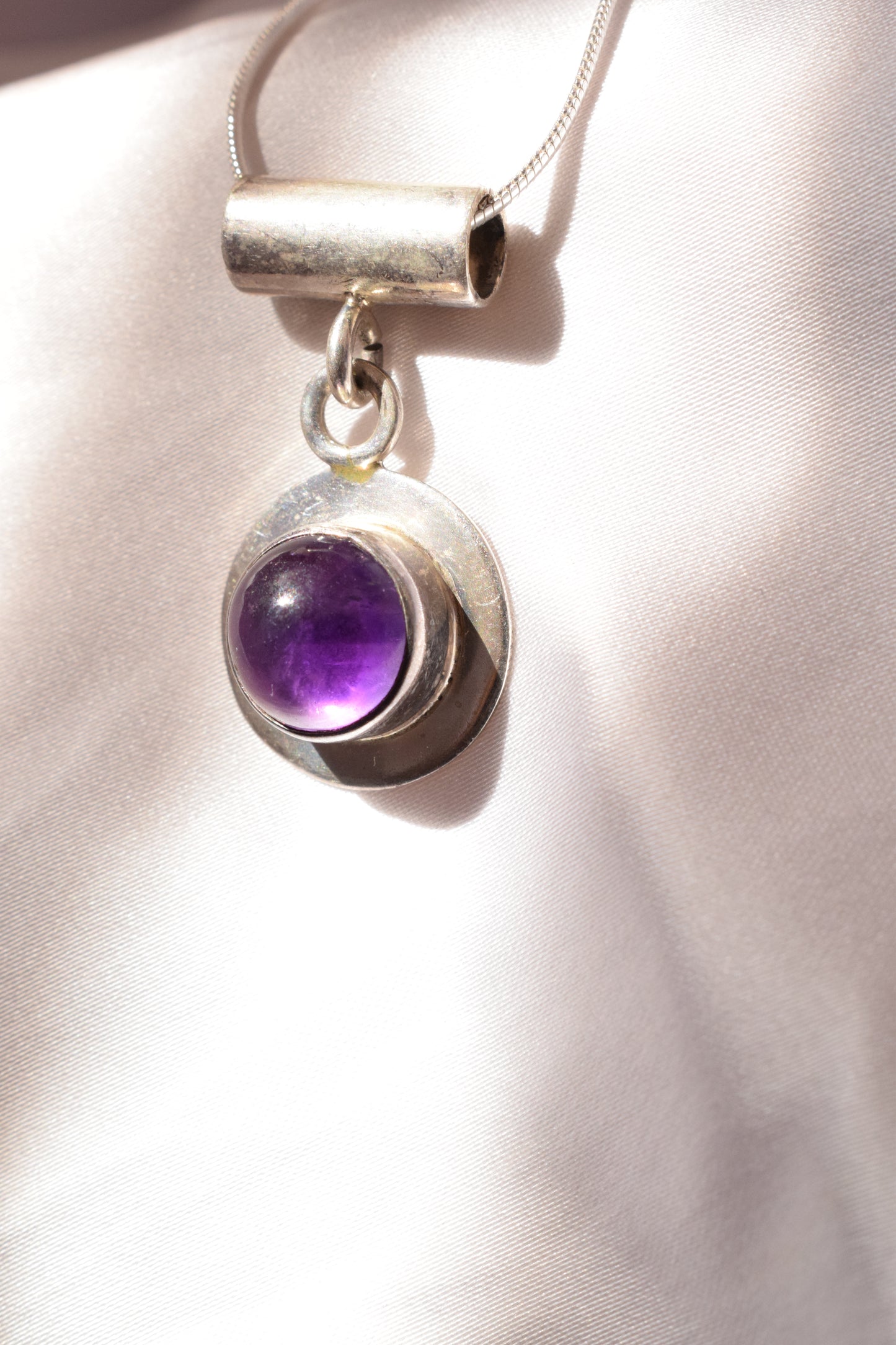 Amethyst Silver Pendant