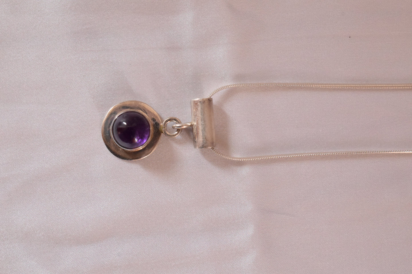 Amethyst Silver Pendant