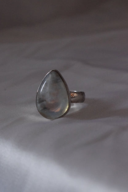 Moonstone ring with 925 silver sterling