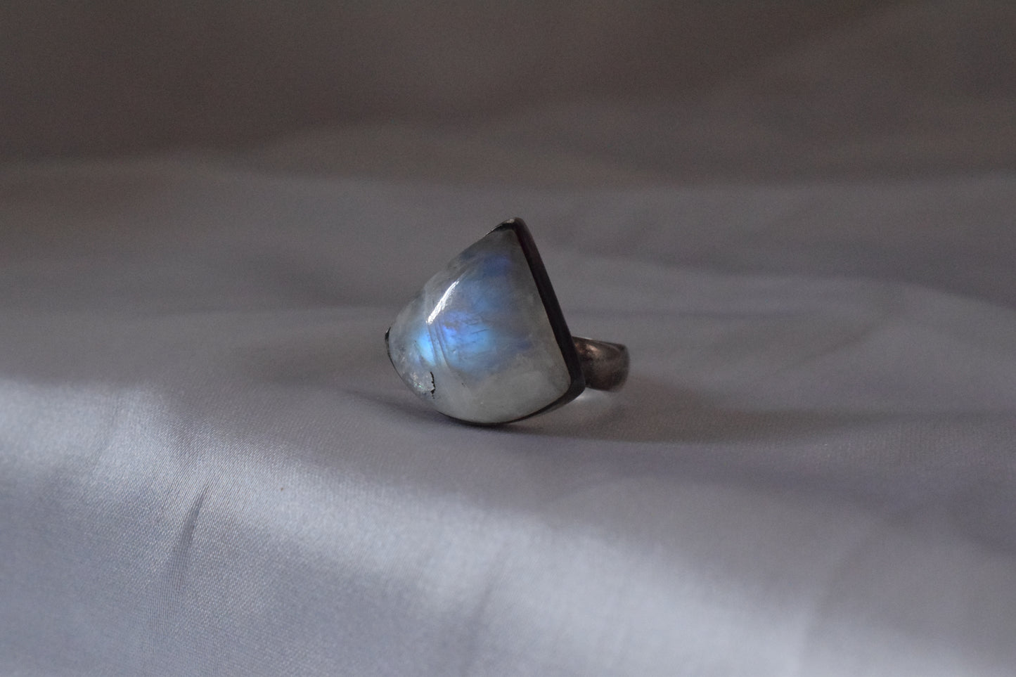 Moonstone ring with 925 silver sterling
