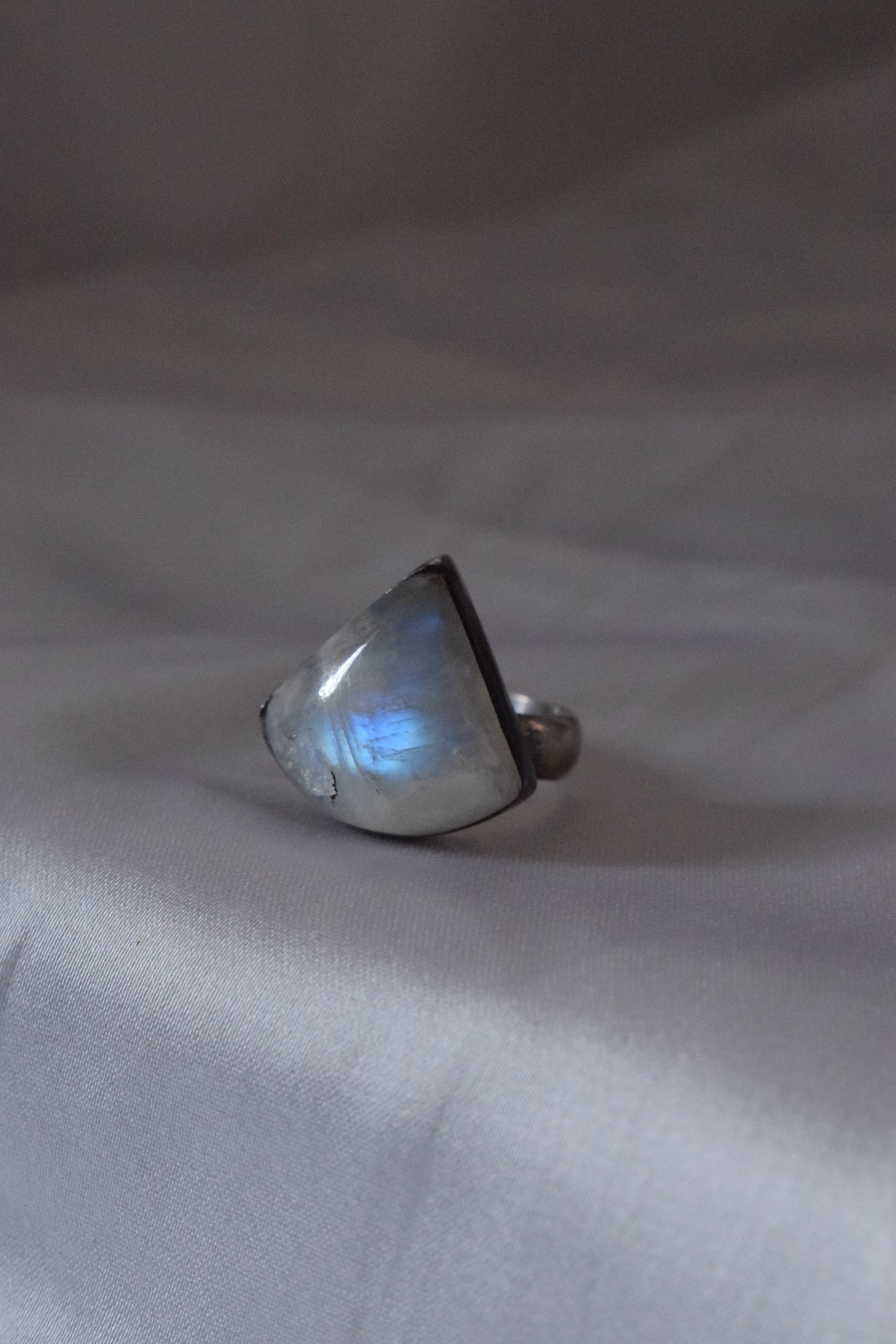 Moonstone ring with 925 silver sterling