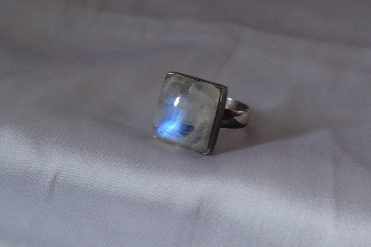 Moonstone ring with 925 silver sterling