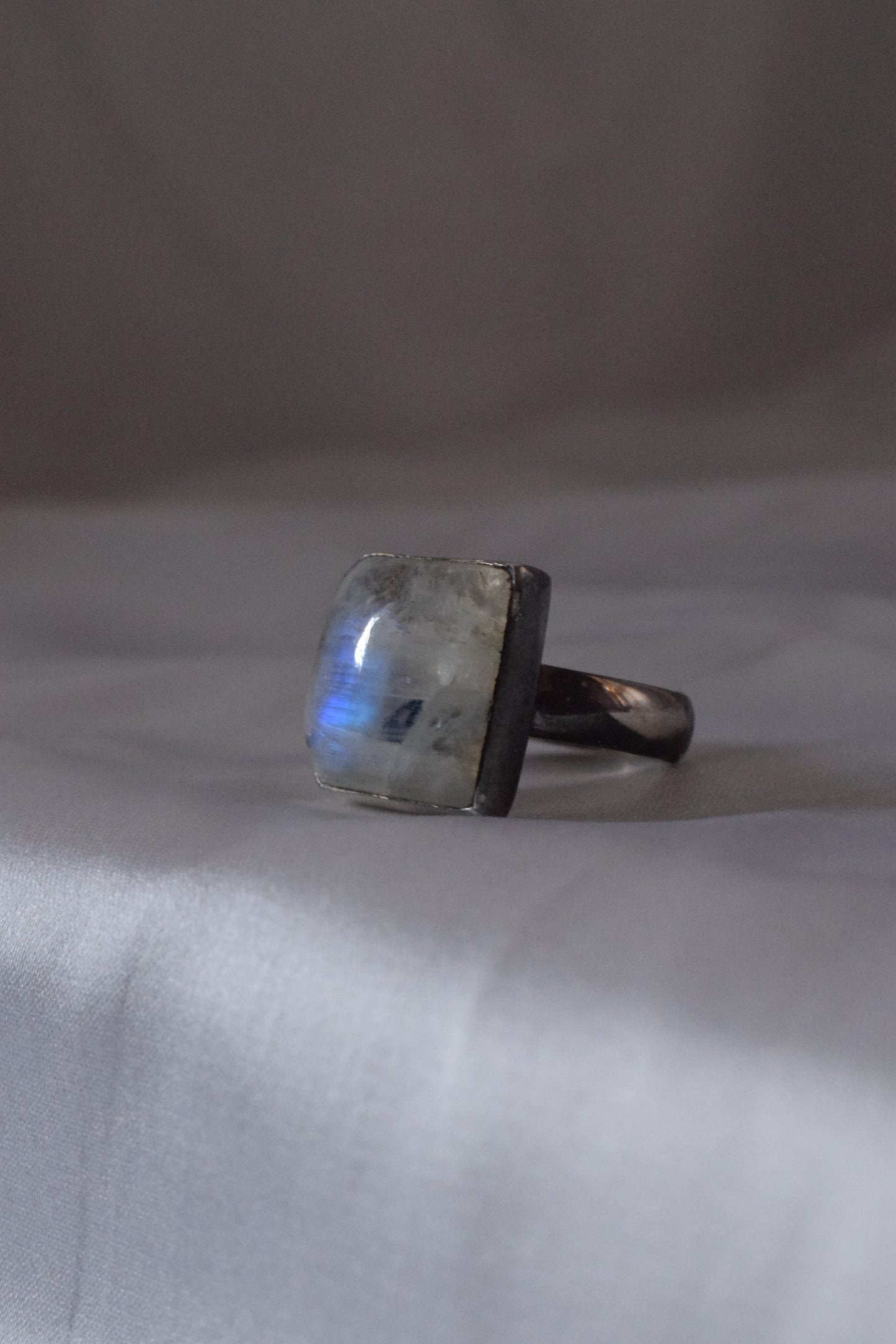 Moonstone ring with 925 silver sterling