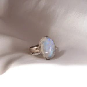 Moonstone ring with 925 silver sterling